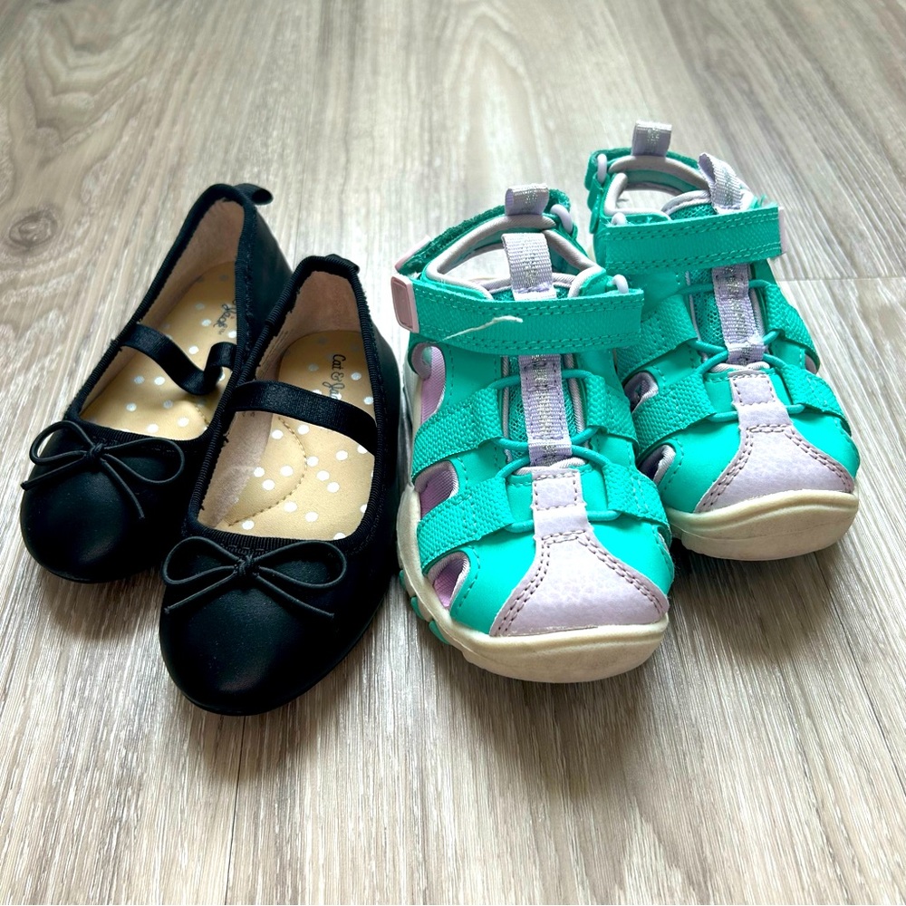 Cat & Jack shoe bundle Afton Hiking Sandal & Mary Janes
